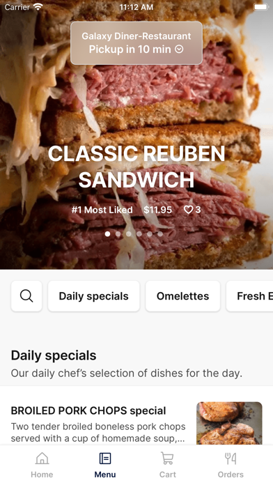 Galaxy Diner iPhone screenshot 2 - Food & Drink app