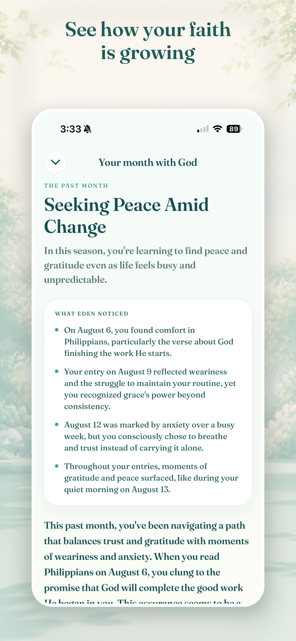 Eden: Faith Journal & Bible screenshot 7