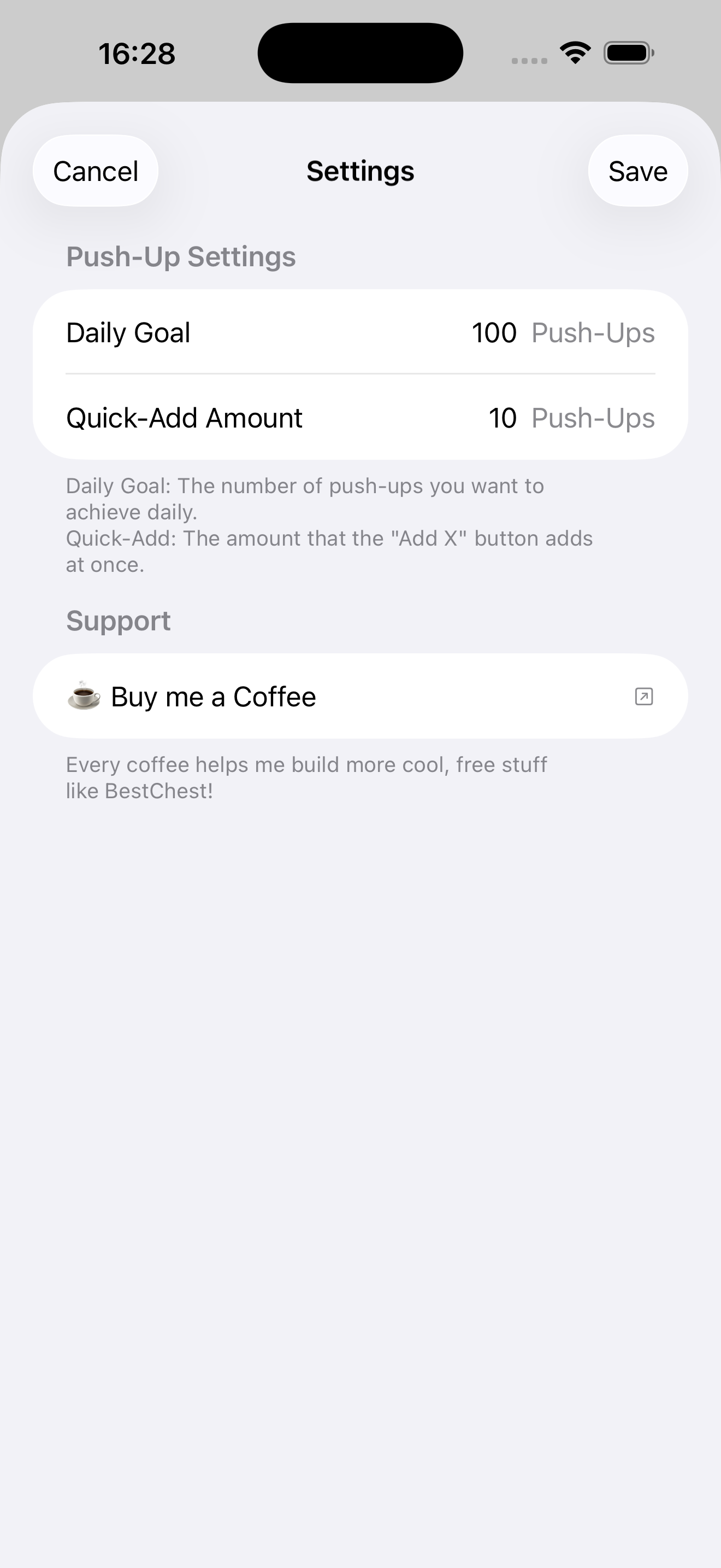 BestChest – Push‑Up Tracker screenshot 4