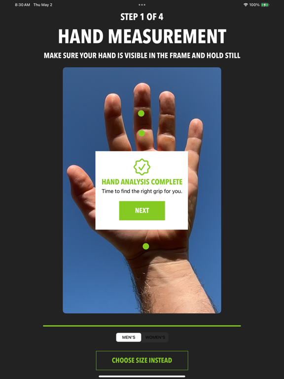 JumboMax Grip Fitting iPad screenshot 1 - Sports app