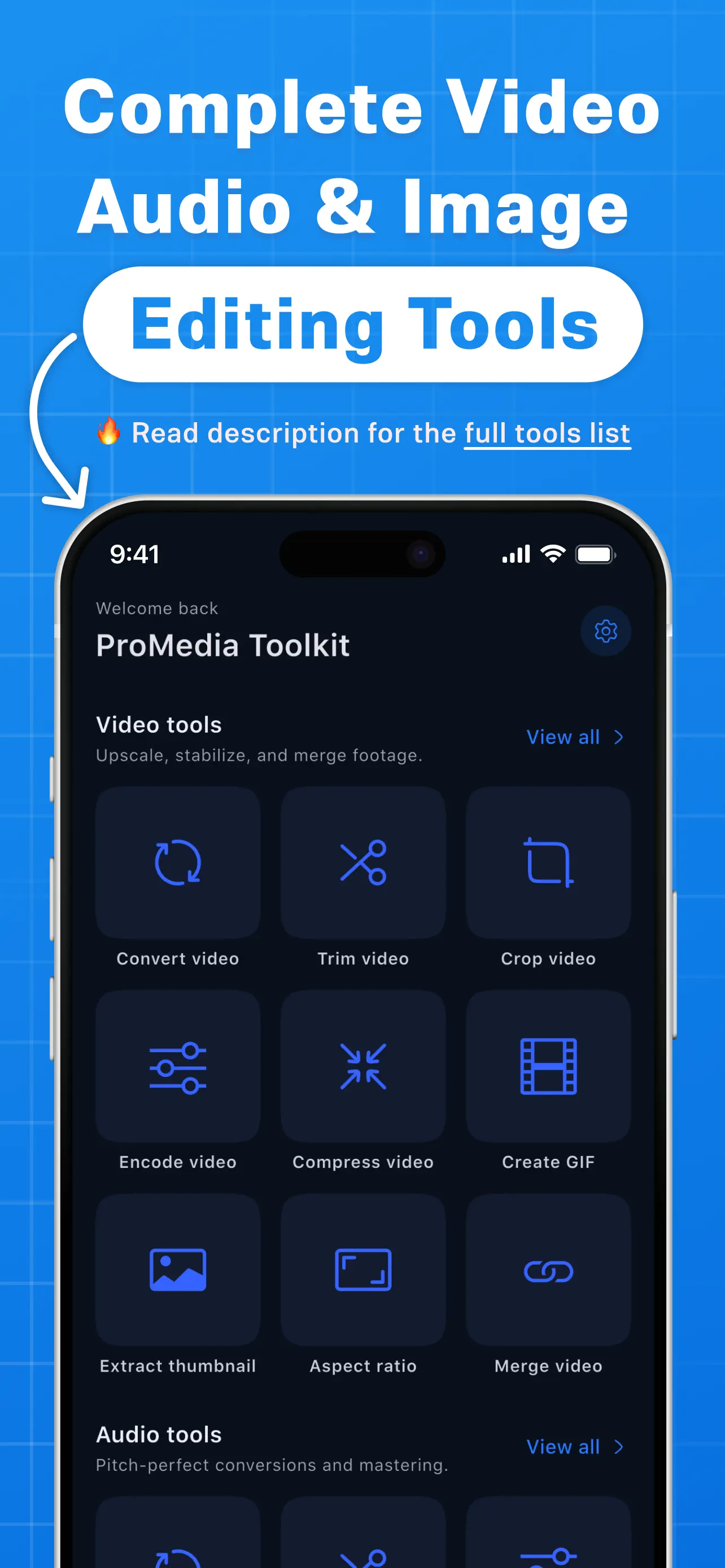 #1. ProMedia Video & Audio Toolkit (iOS) بواسطة: BRAINIFY (SMC-PRIVATE) LIMITED)