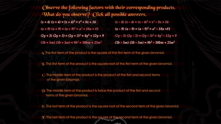 Square of a Binomial Math