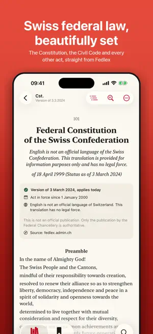 Swiss Laws: Cst., CO, CC screenshot 1