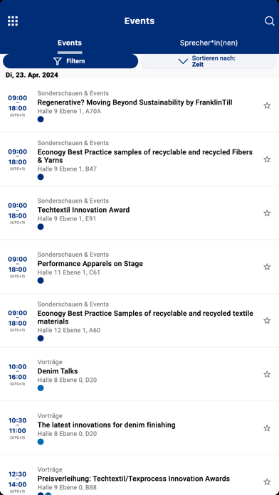Screenshot #2 pour Techtextil Navigator