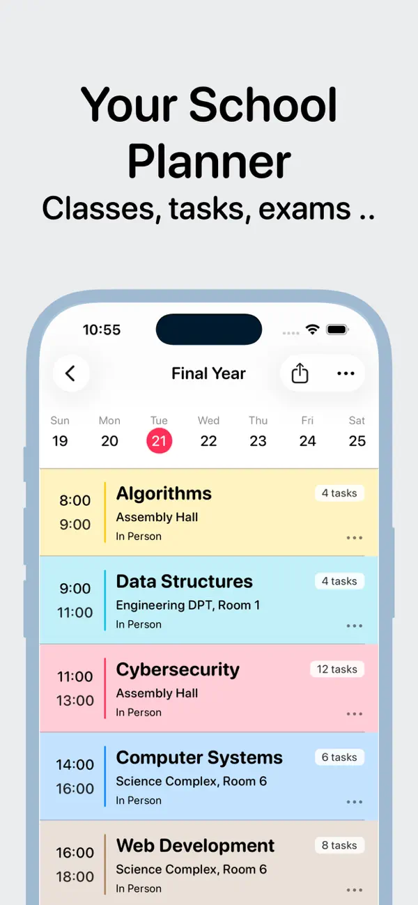 #1. Assignment Tracker: Timetable (iOS) Podle: Collins Cheruiyot