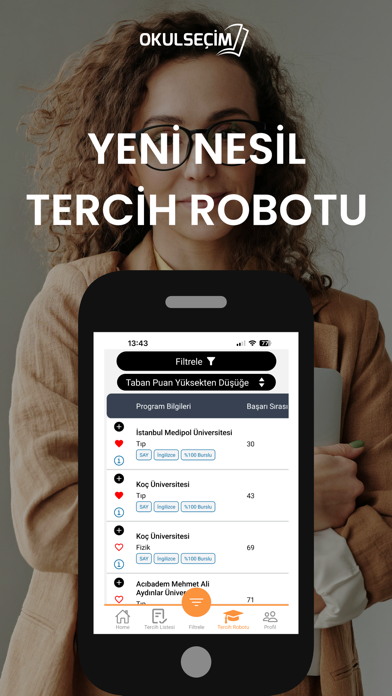 Okul Seçim - YKS Tercih Robotu Screenshot