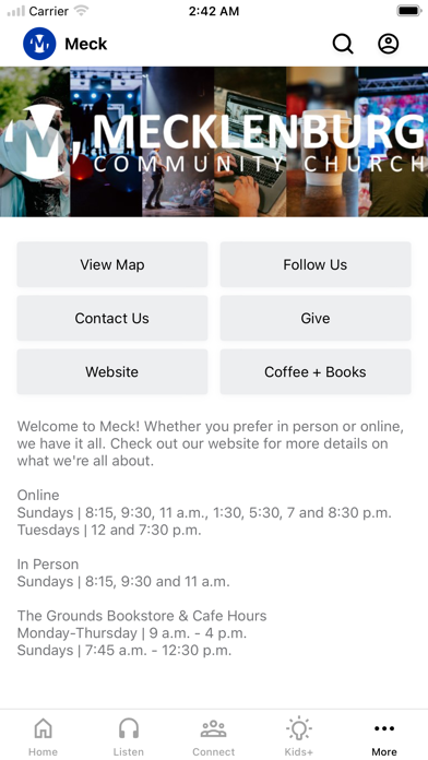Mecklenburg Community Church Screenshot