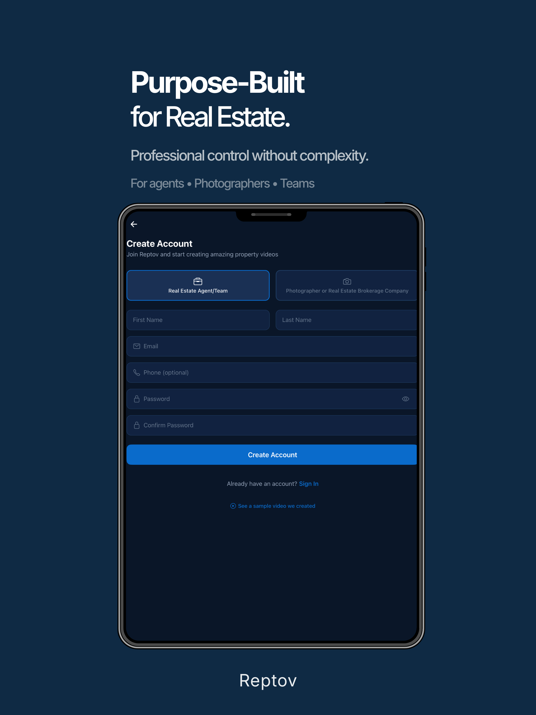 Reptov Real Estate Video