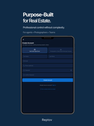 Reptov Real Estate Video iPad screenshot
