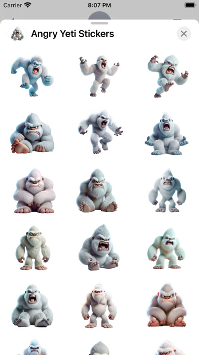 Screenshot #1 pour Angry Yeti Stickers