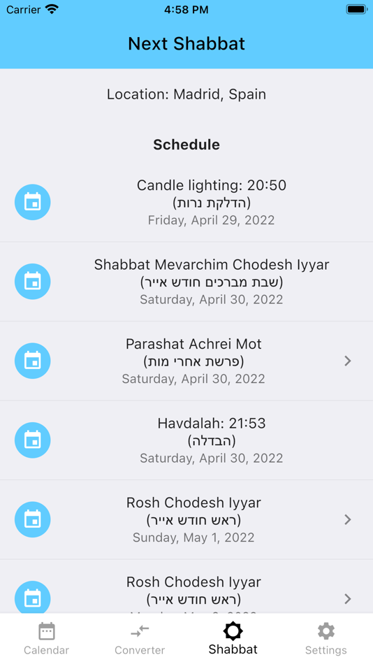 #3. Jewish Calendar Dates (iOS) Bởi: Daniel Nowendsztern