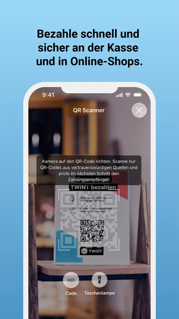 Prepaid TWINT & andere Banken iPhone App Screenshot 3 – Finanzen