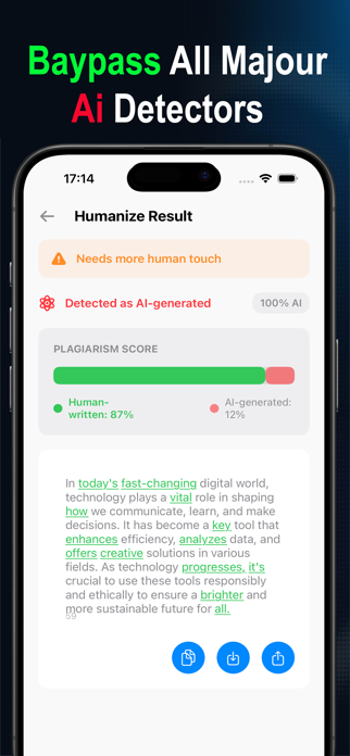 Humanize AI: Paraphrase Tools+ Screenshot 2 of 4