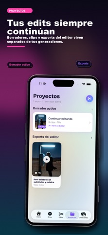 Generador de Video y Fotos IA iPhone screenshot