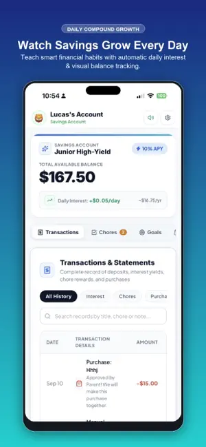 FamilyBank: Kids & Teen Money screenshot 1