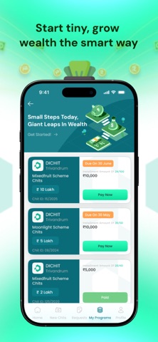 DICHIT - Chit Fund Marketplace iPhone screenshot