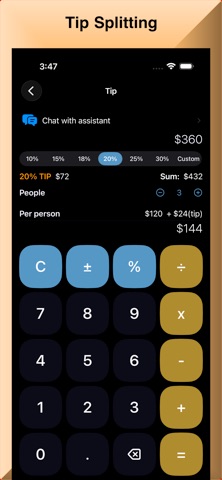 Calculator and Money iPhone screenshot