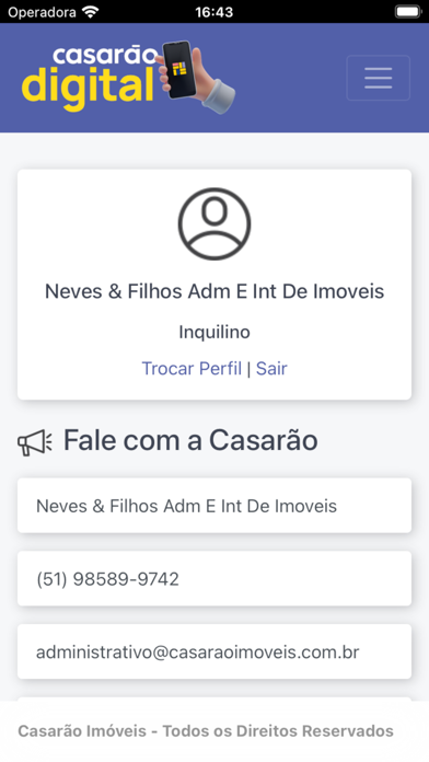 Casarão Digital Aluguéis Screenshot