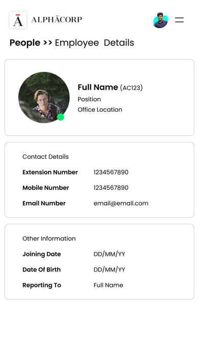 Screenshot 3 of Alphacorp Intranet App
