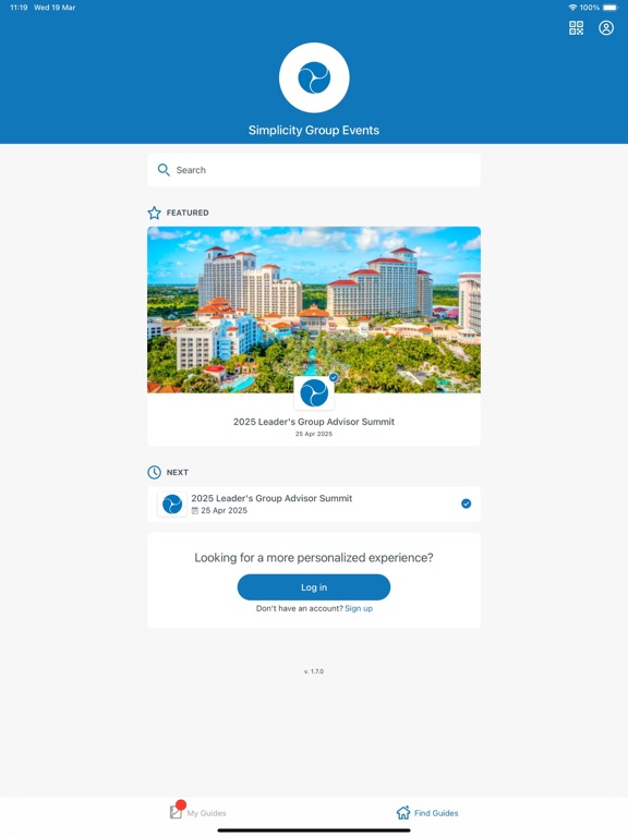 Simplicity Group Events app screenshot 1