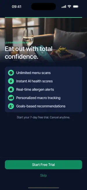 LeanMenu: Menu Calorie Scan screenshot 2