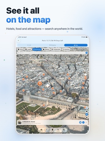 Pro Travel Planner iPad screenshot