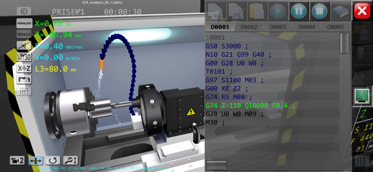 Screenshot 1 of CNC Lathe Simulator Classic