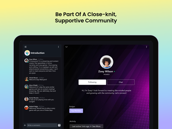 GMHRS - Game & Connect iPad screenshot 1 - Social Networking app