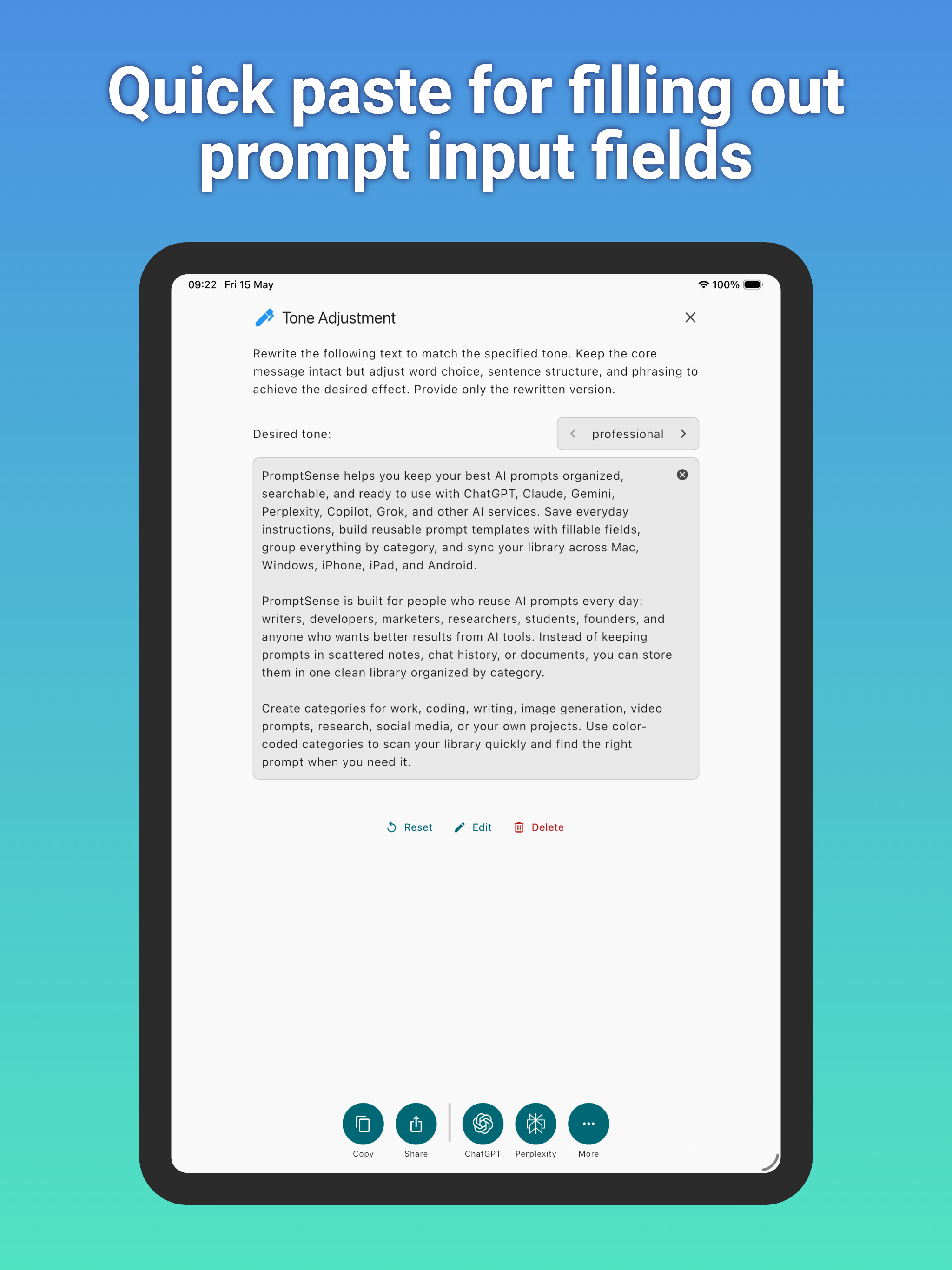 PromptSense - Smart AI Library