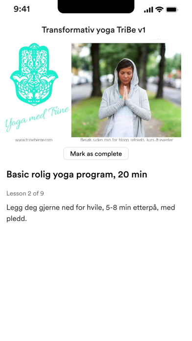 Transformative yoga med Trine Screenshot