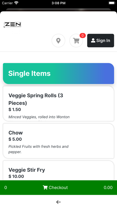 The Zen Caribbean Restaurant Screenshot