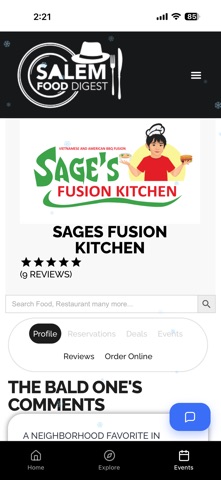 Salem Food Digest iPhone screenshot
