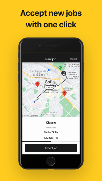 Taxii Driver app Screenshot