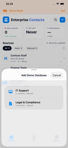 Enterprise Contacts iPhone screenshot