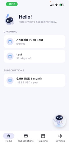 Nexo Subscriptions & Reminders Screenshot 3 of 4