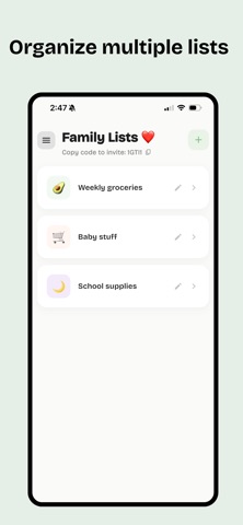 Shared Grocery list - Shoppy screenshot