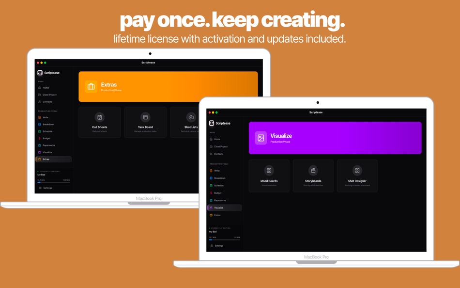 #8. Scriptease: Screenwriting (macOS) Ved: Onur Suluk