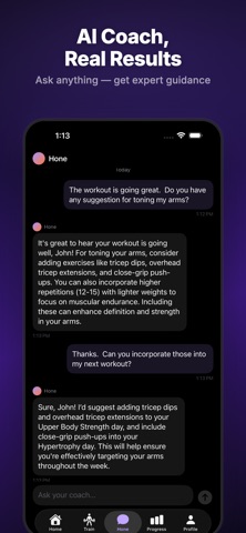 Hone Workout AI Screenshot 4 of 5