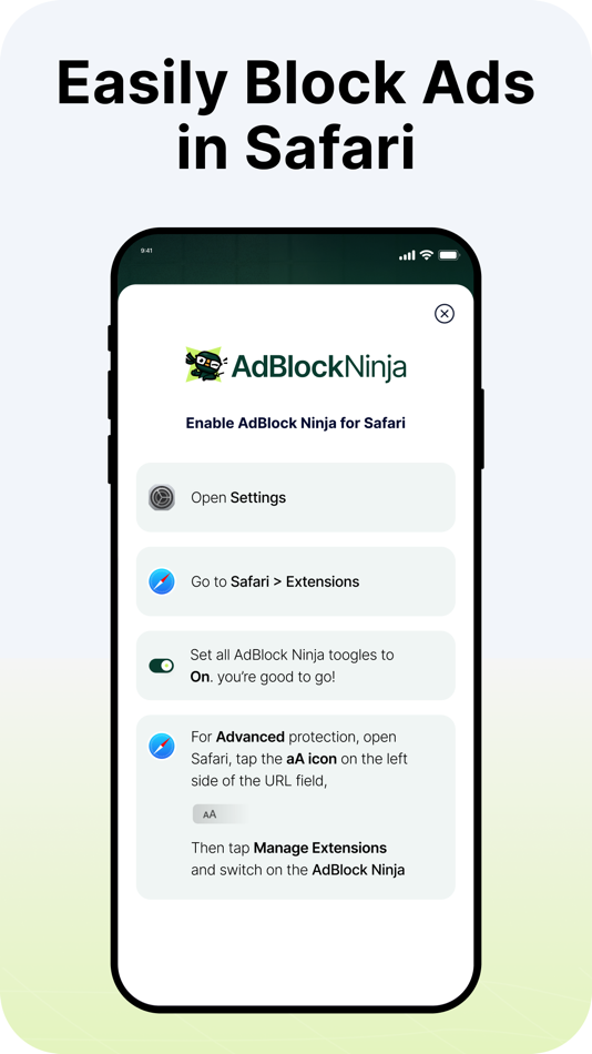 #5. AdBlock Ninja for Safari (iOS) 由: Birchwood Group, LLC
