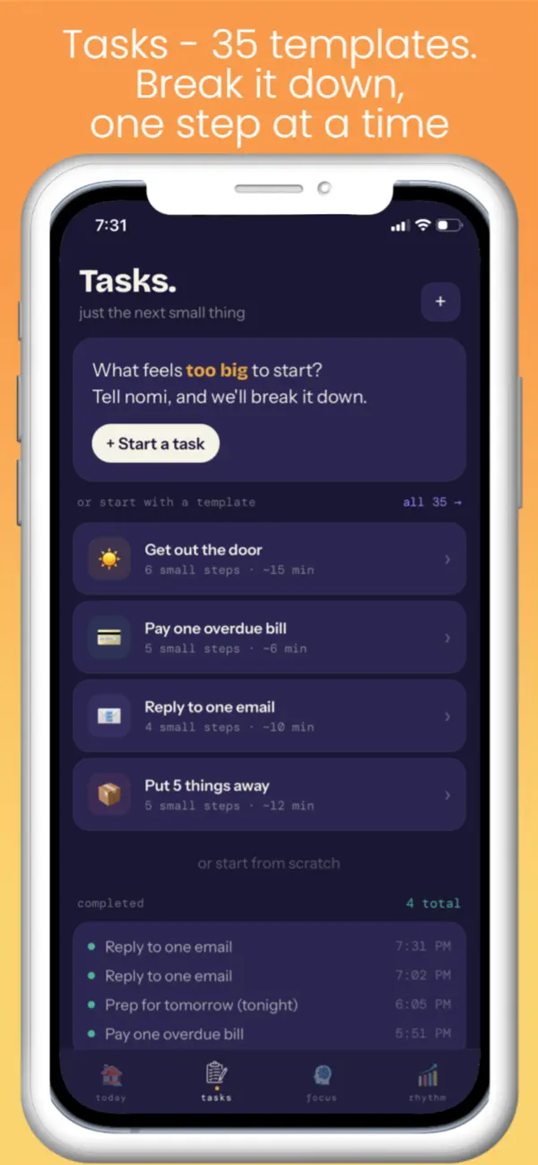 Screenshot #2 pour Nomi: Focus & Calm