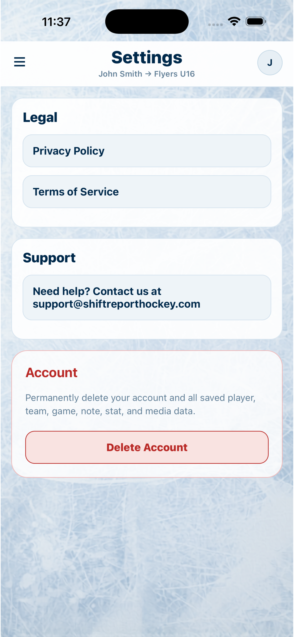 Shift Report Hockey