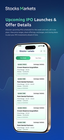 Stocks Markets Insights screenshot