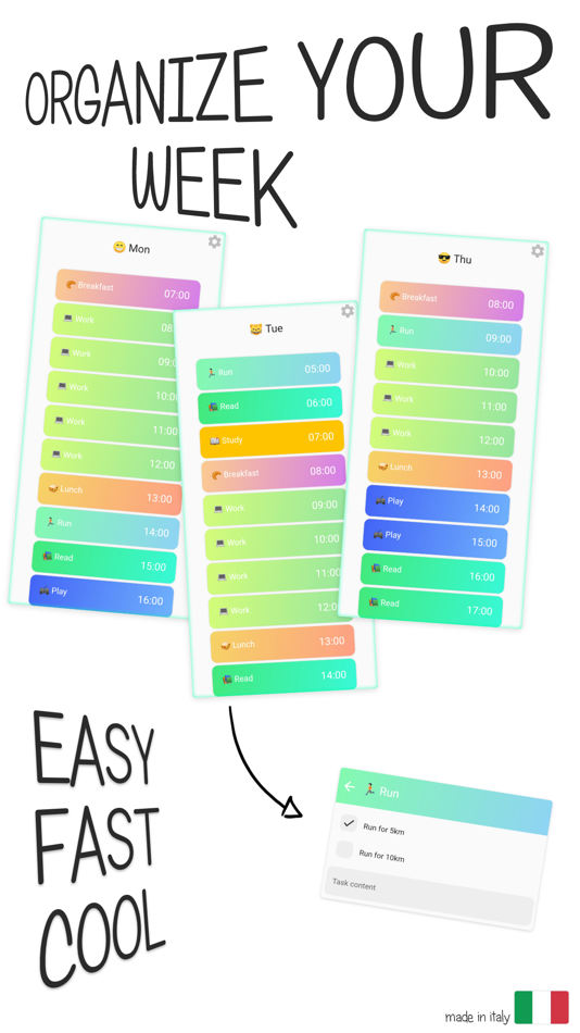 #1. Daily Routine Weekly Organizer (iOS) By: Abdelwadoud Hakimi