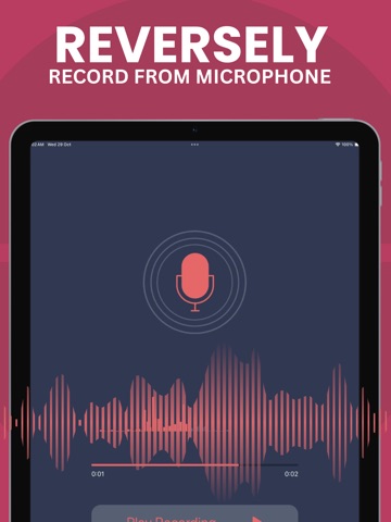 Reversly : Reverse Audio Voice iPad screenshot