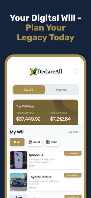 DeclareAll: Digital Will Screenshot 3 of 8