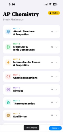 AP Chemistry Flashcards iPhone screenshot