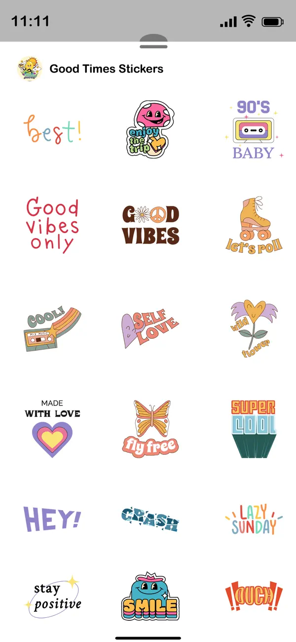 Screenshot #2 pour Good Times Stickers!