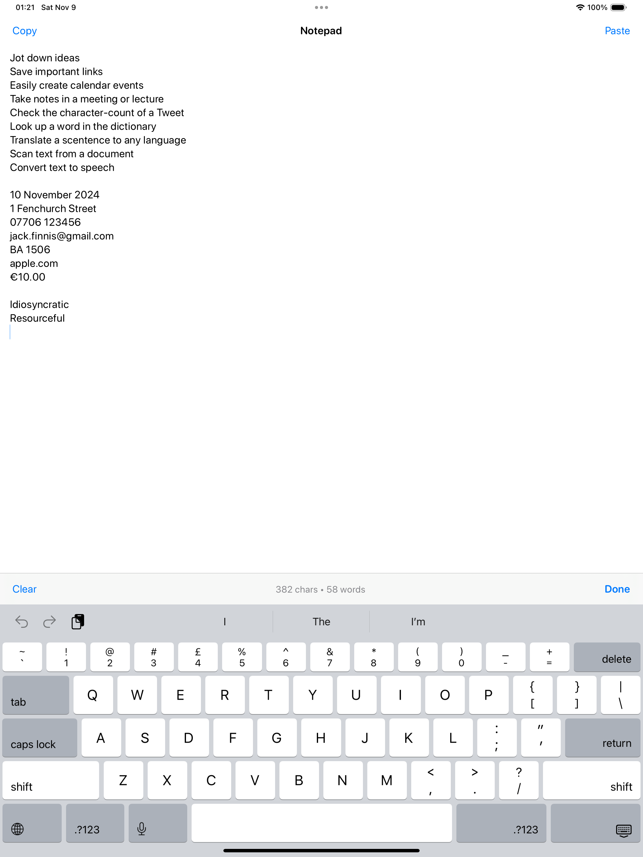 Simple Notepad App