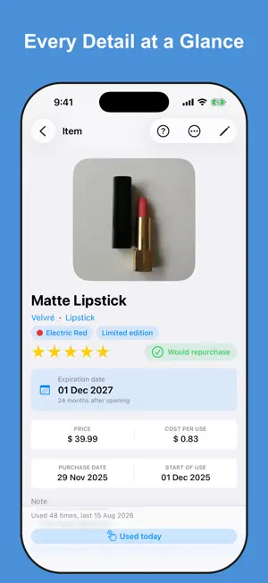 BeautiStics: Makeup Organizer screenshot 1