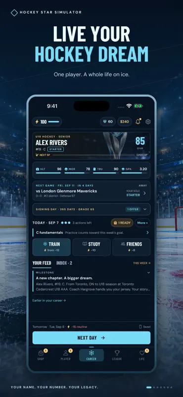 Hockey Star Simulator screenshot 1 of 7